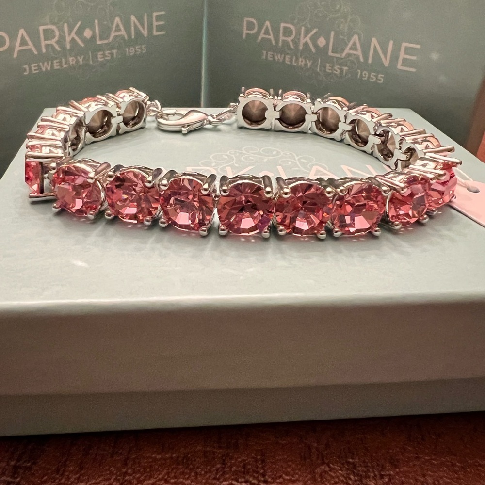 Pink CZ Tennis Bracelet | 7”+2” | Lobster Clasp | Park Lane | NWT